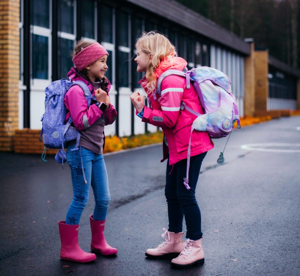 barn på skolen med skolemodus på xplora
